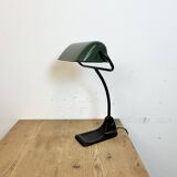 Lampe de Banque Vintage en Émail Vert de BUR, 1930s
