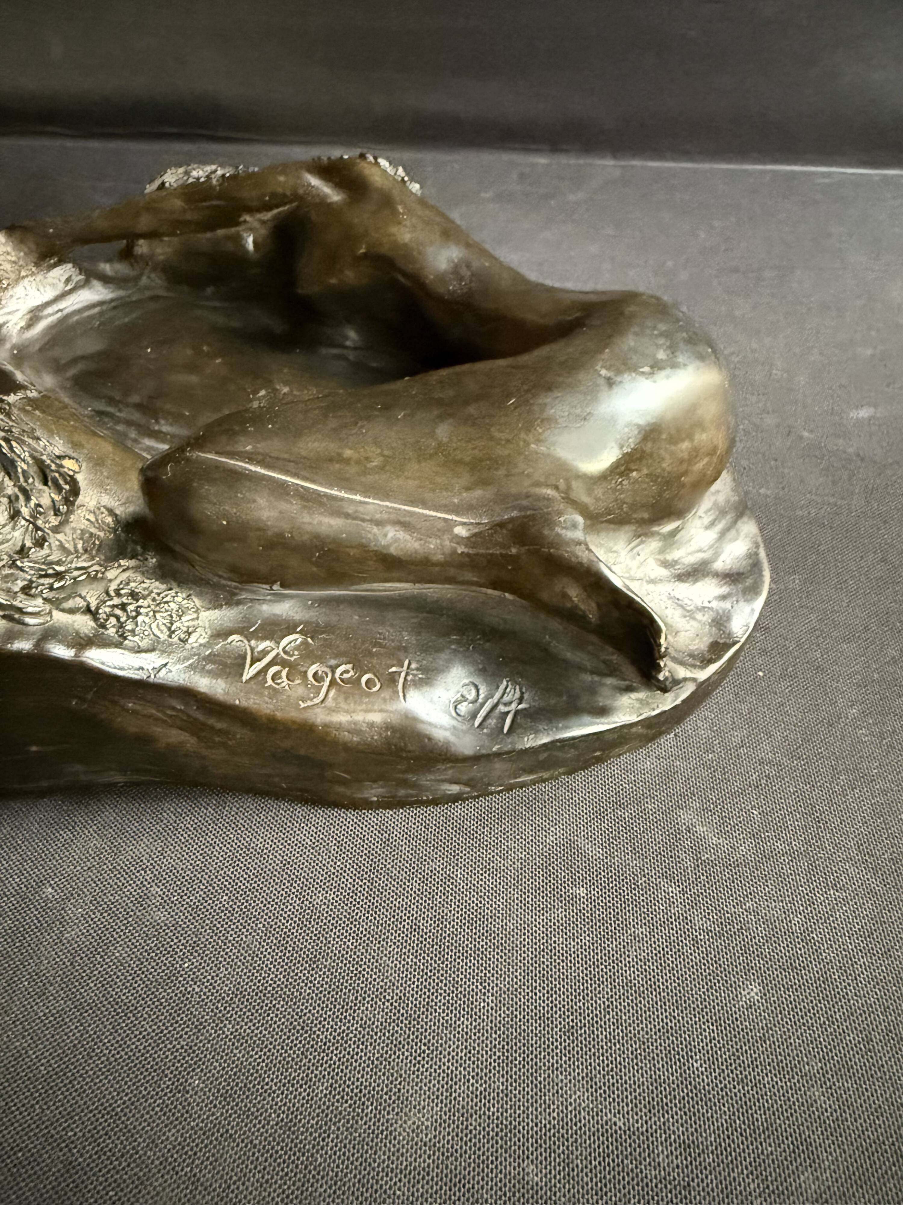 Patinated bronze sculpture – Valérie Fageot – 2007 Bimaris 2/7