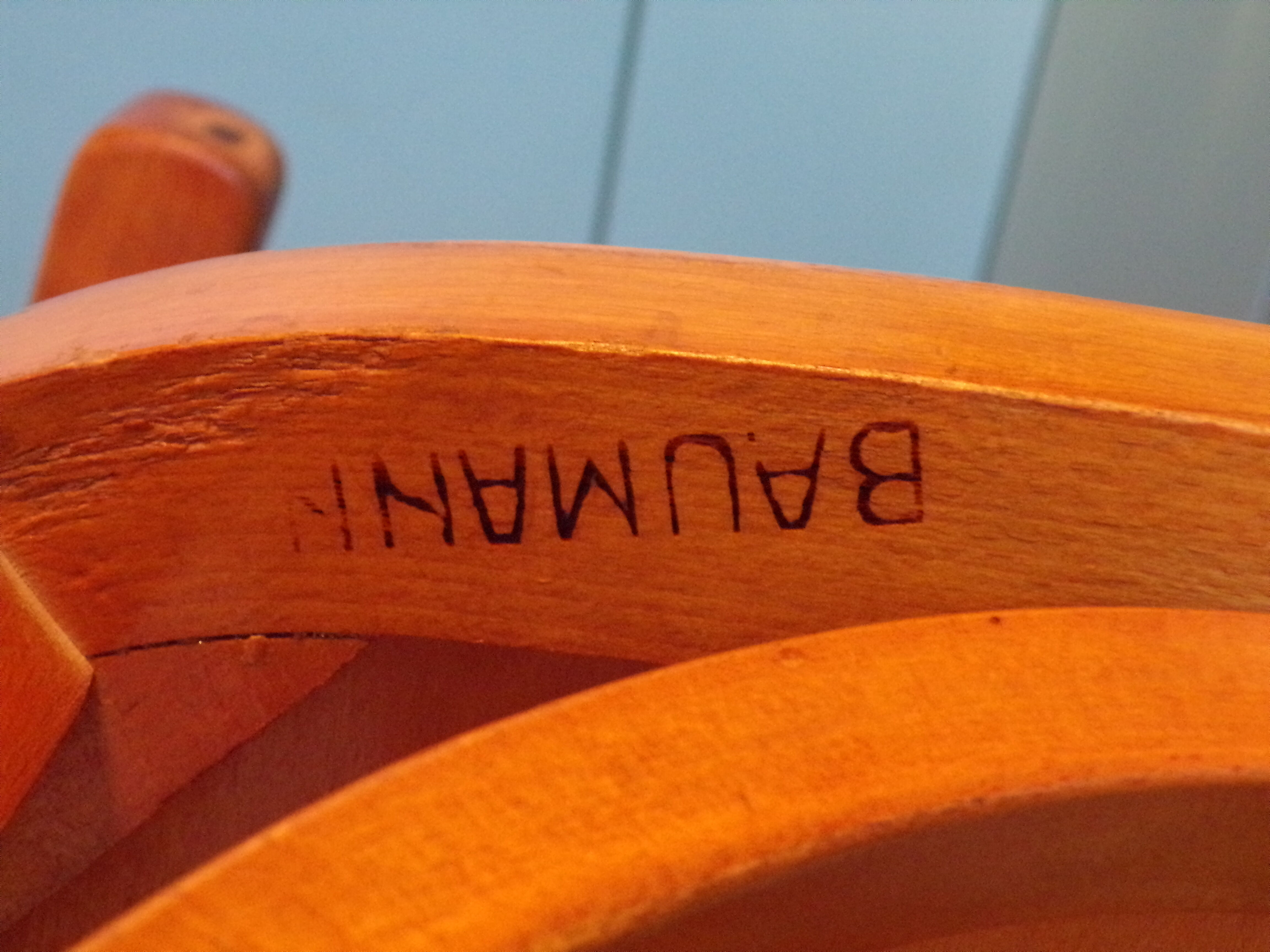 Ancien fauteuil Baumann en bois courbé