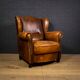 Fauteuil vintage Joris design cuir de mouton