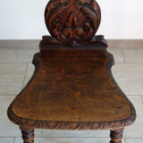 Chair wood carved folk art late 19th century