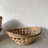 Set of 3 woven wicker baskets