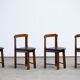 Table set and built-in chairs (x4) Vintage Scandinavian 1960