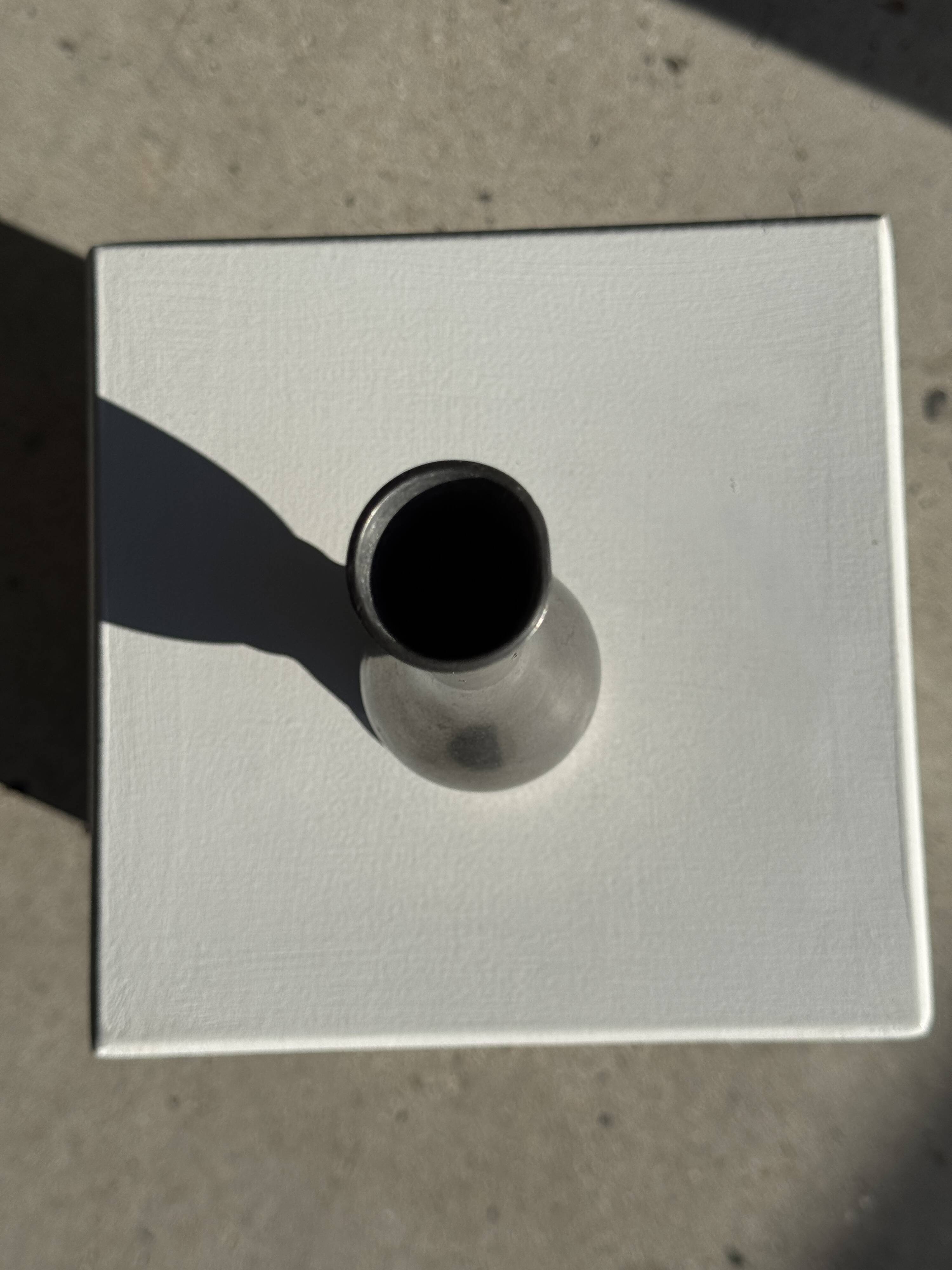 Vintage silver-plated floor vase