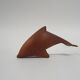 Scandinavian modern solid teak dolphin sculpture, 1950's