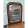 19th-century wooden and stucco fireplace mirror