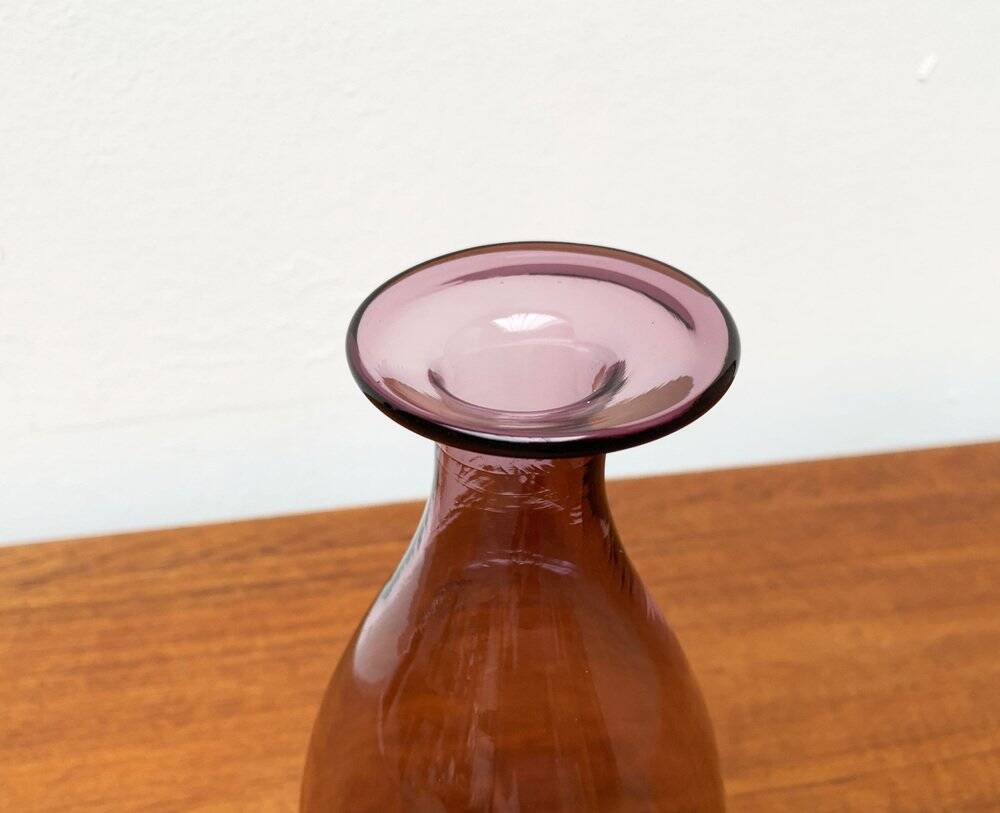 Mid-century Danish glass bottle vase, 1960s.
