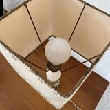 Vintage bedside lamp with marble base and gold metal