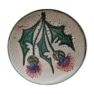 Lot of 6 plates vallauris, Thistle