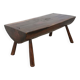 Solid wooden brutalist coffee table, 1960s