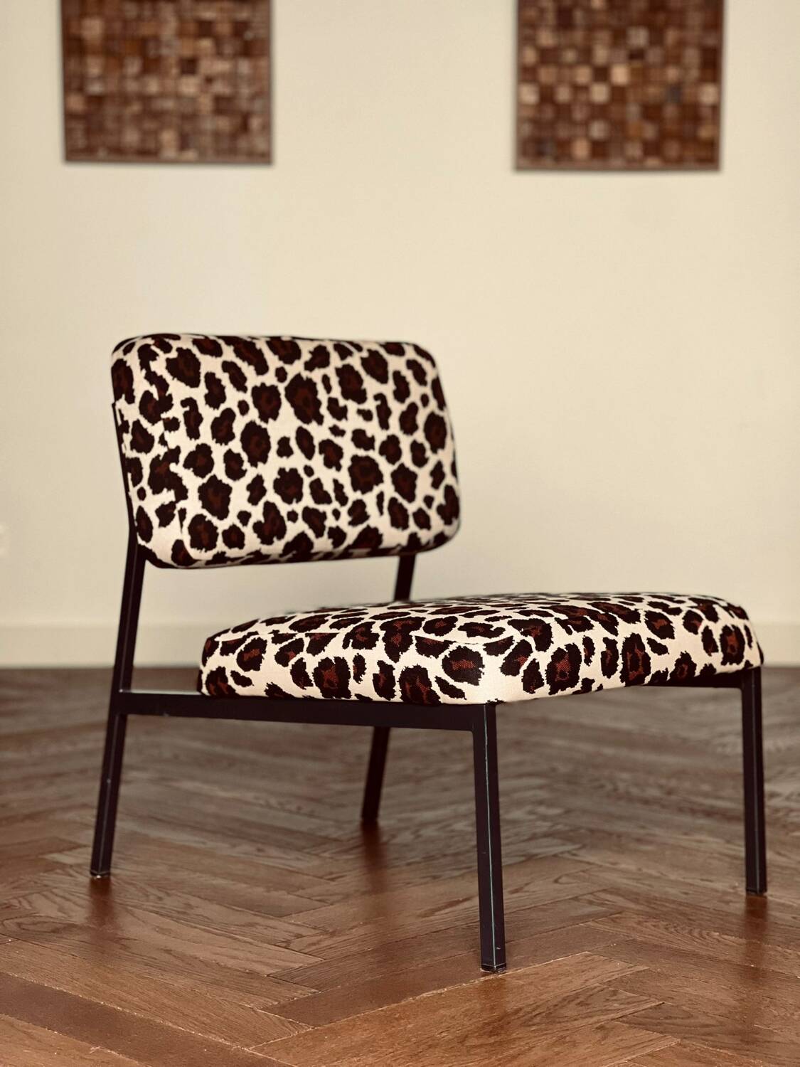 Vintage 70s Leopard Fireside Chair