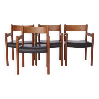 4 of 8 Vintage Armchairs, 1960s, Danish, Teak