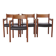4 of 8 Vintage Armchairs, 1960s, Danish, Teak