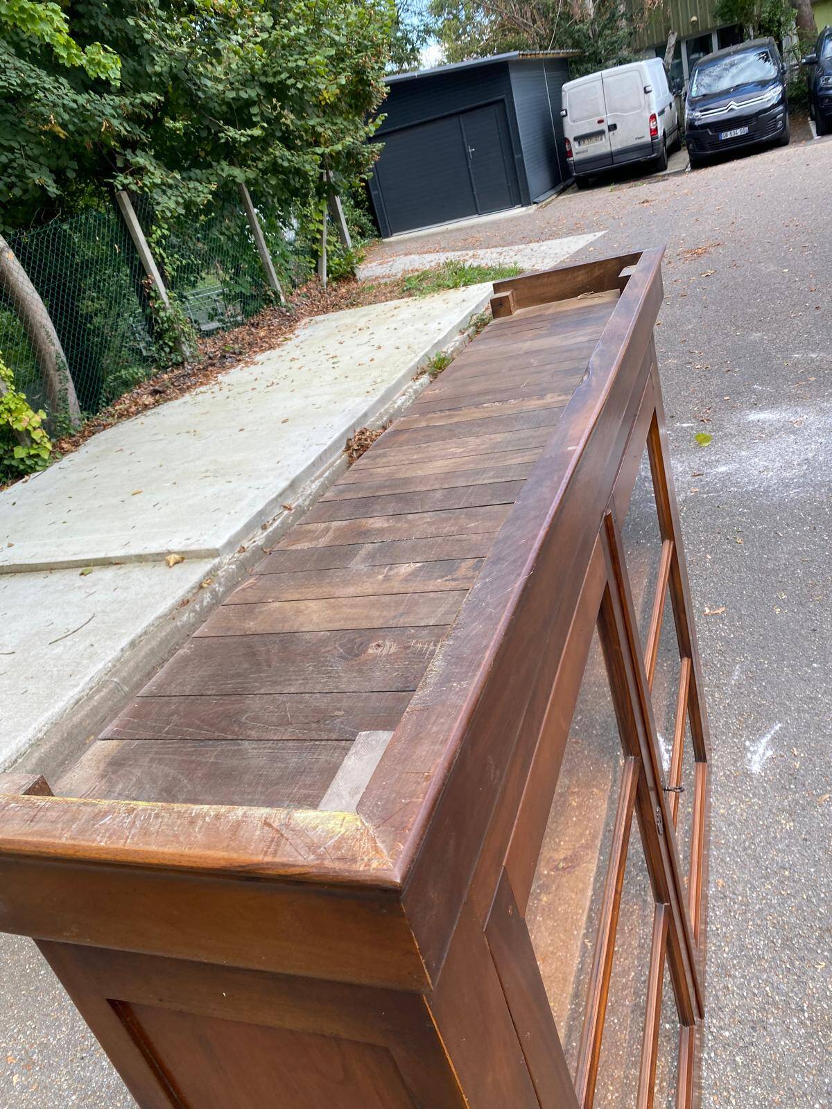 19th century Louis Philippe solid wood display case