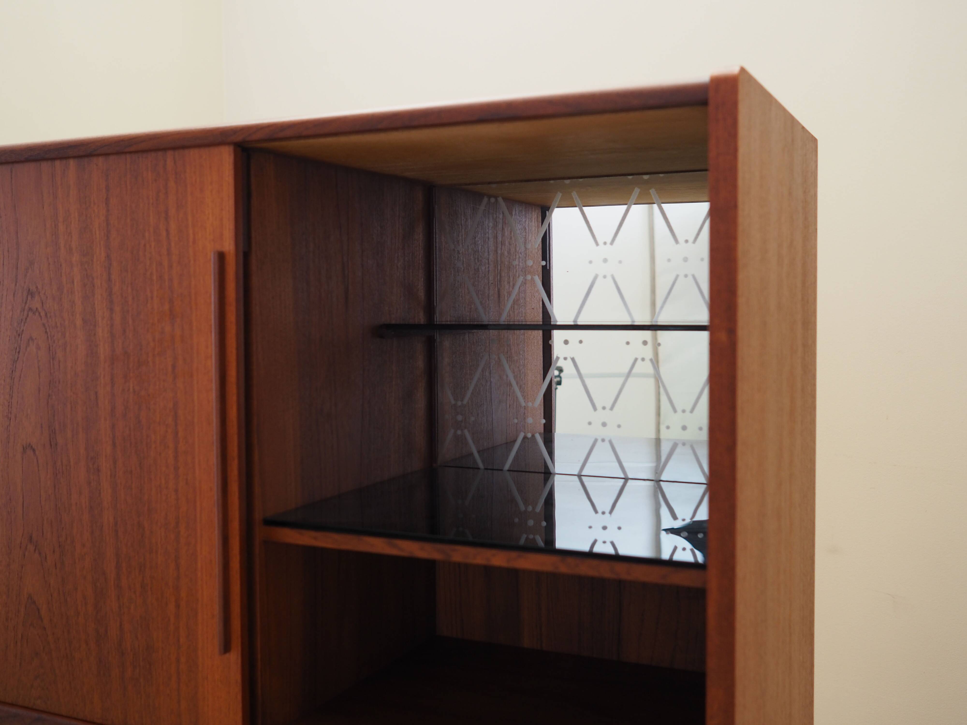 Teak highboard, Danish design, 1960s, production: Denmark