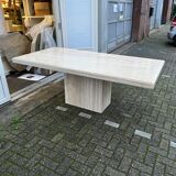 Vintage travertine dining table