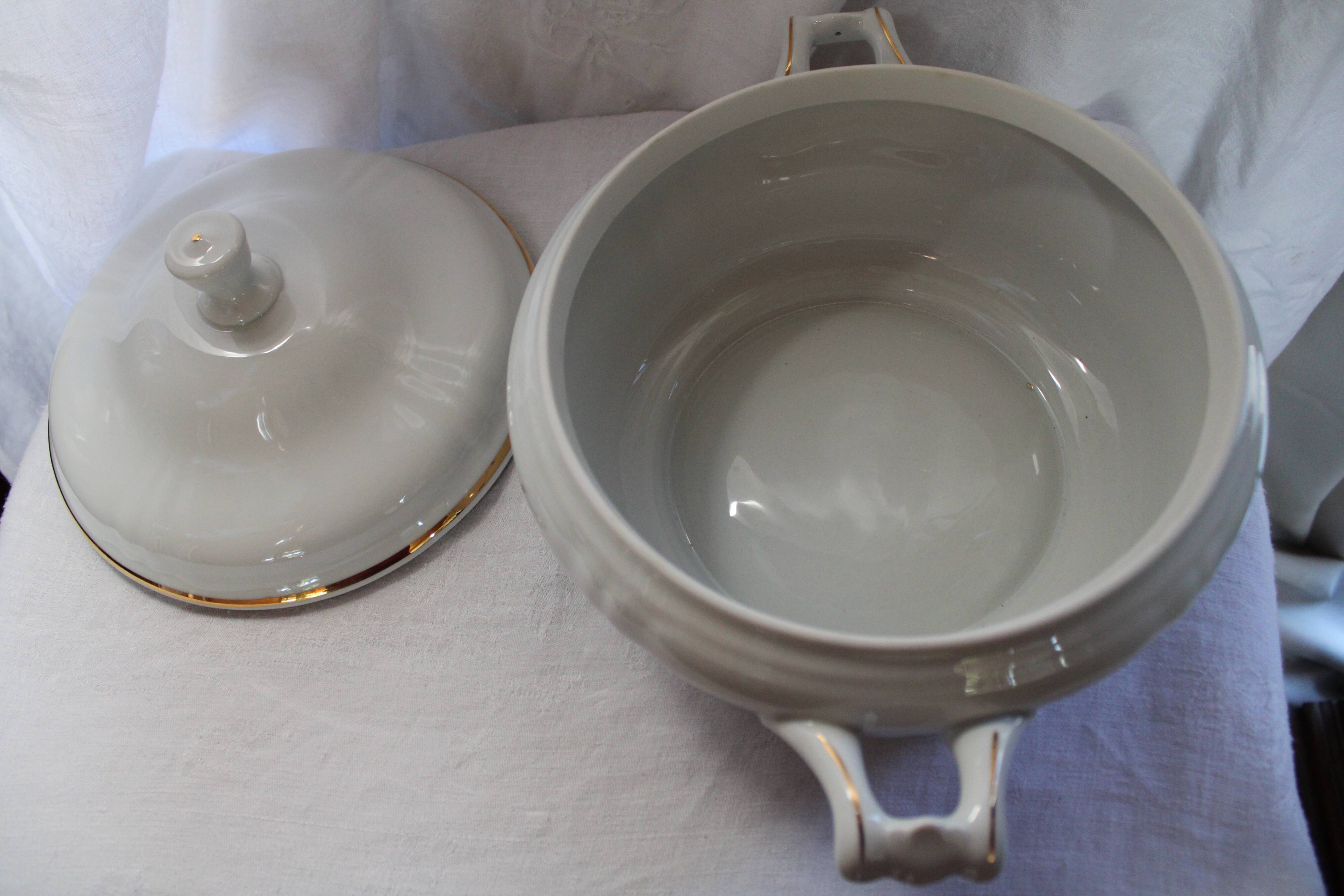 Soupière Légumier Décor épi de blé - Manufacture Royale - Porcelain