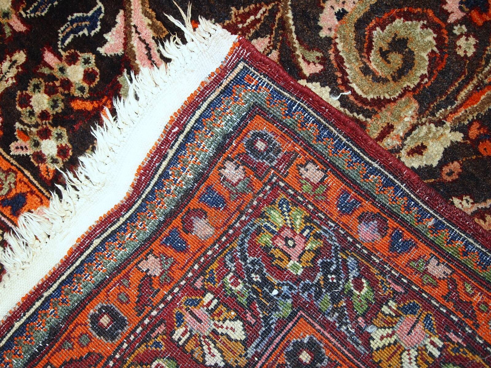 Tapis vintage fait main Tabriz du Moyen-Orient 135cm x 220cm (1950s)