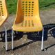 6 chaises de jardin vintage fer et plastic orange