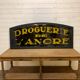 Ancient sign painted on Glass Drugs of the Anchor 1920