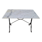 Antique cast iron and marble bistro restaurant table
