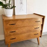 Oak chest of drawers from the scandinavian 60s