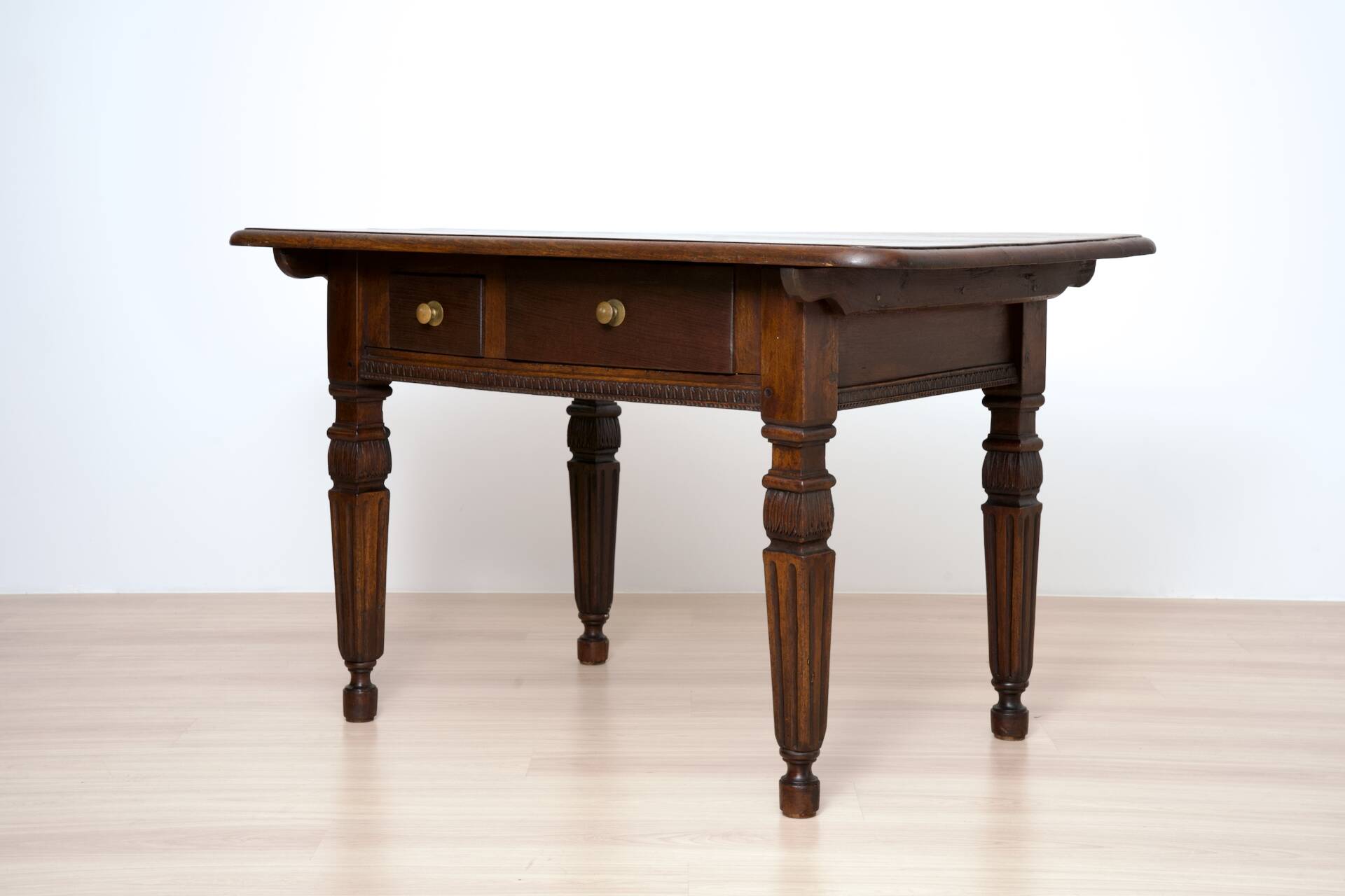 Table d'écriture en chêne néo-renaissance allemande, vers 1890