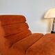 Chauffeuse / Fauteuil orange - Vintage - Design