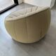 Cinna swivel armchair ottoman model - new condition - alcantara and fabric