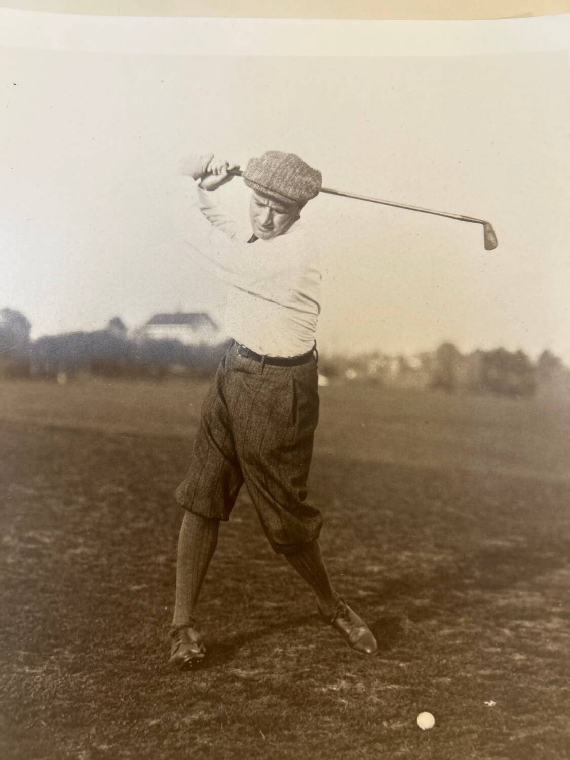 Ensemble de six photos authentique de golfeurs des années 1890 en noir et blanc