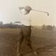 Ensemble de six photos authentique de golfeurs des années 1890 en noir et blanc