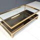 Vintage two tier belgochrom 23kt coffee table, 1970s