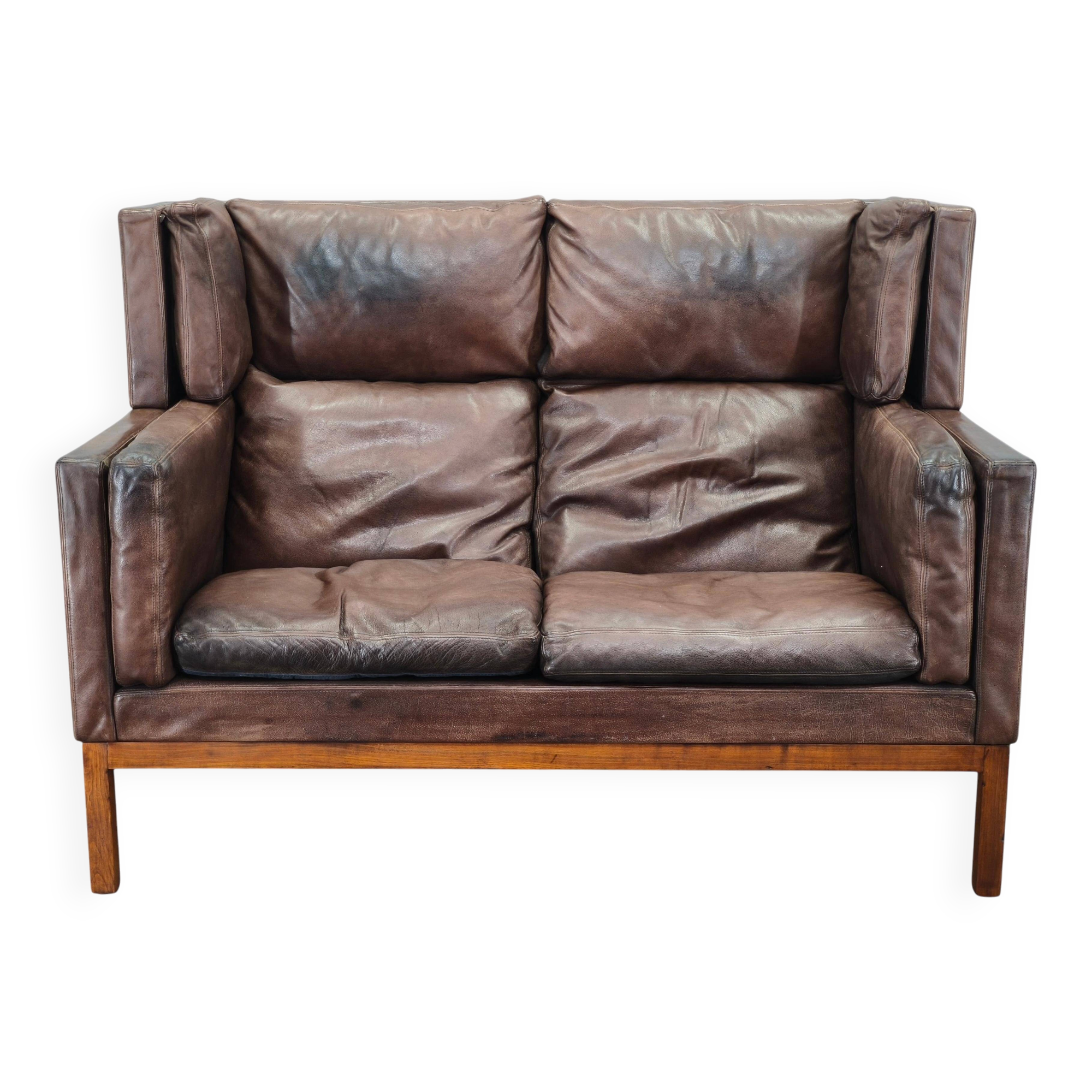 Jørgen Kastholm JK 922 Vagon Buffalo Leather Sofa Denmark