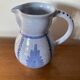 Antique blue glazed terracotta pitcher gaubert vintage kitchen