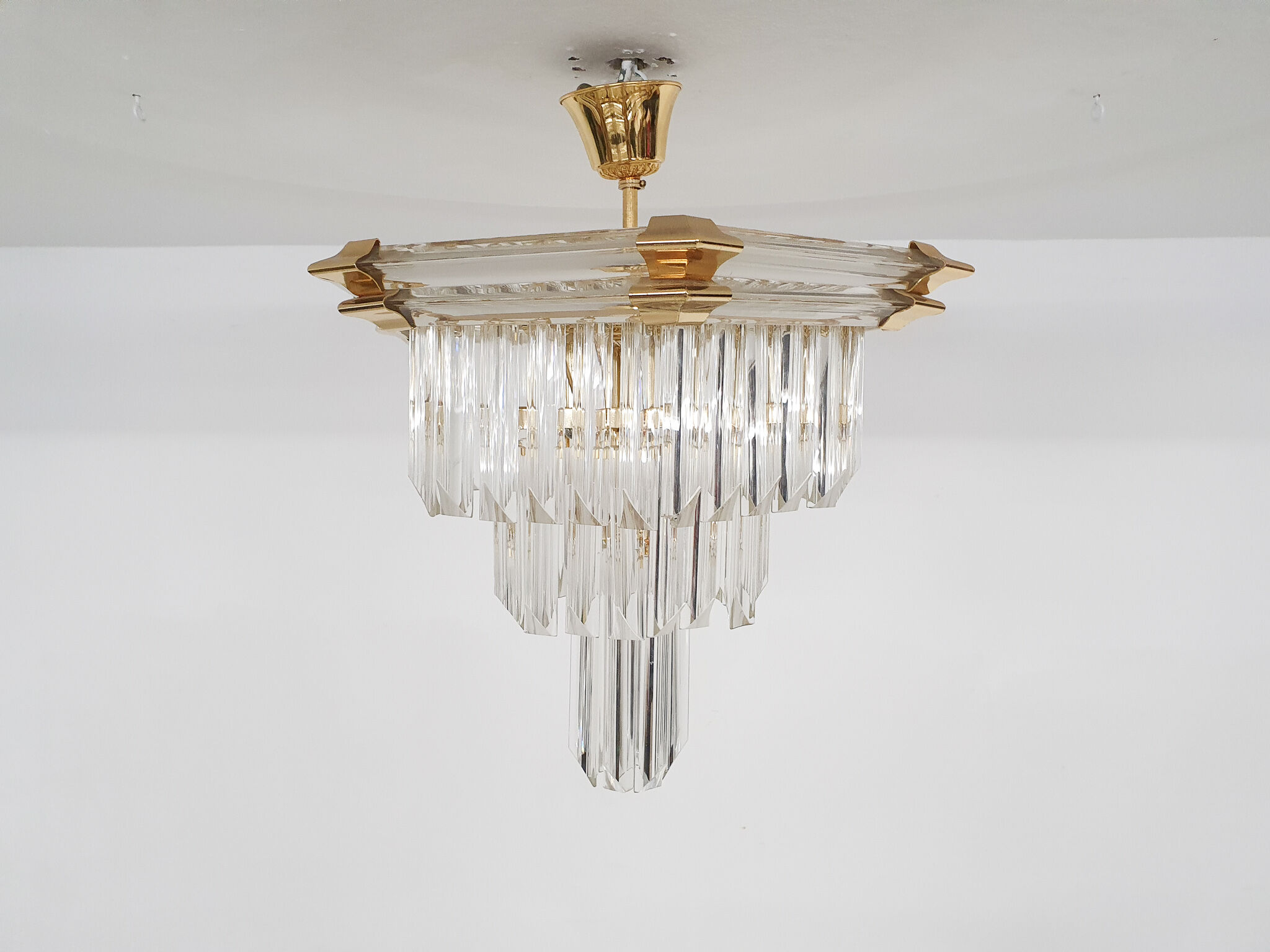 Small chandelier attrb to Bakalowits and Sohne, Austria 1980's