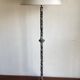 Floor lamp in beaten iron and bronze Artisans de Marolles 1960