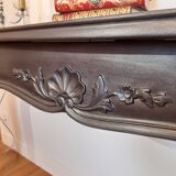 Console murale noire de style Louis XV