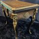 Game table, desk, sofa back, marquetry and bronze Boulle Napoleon III style