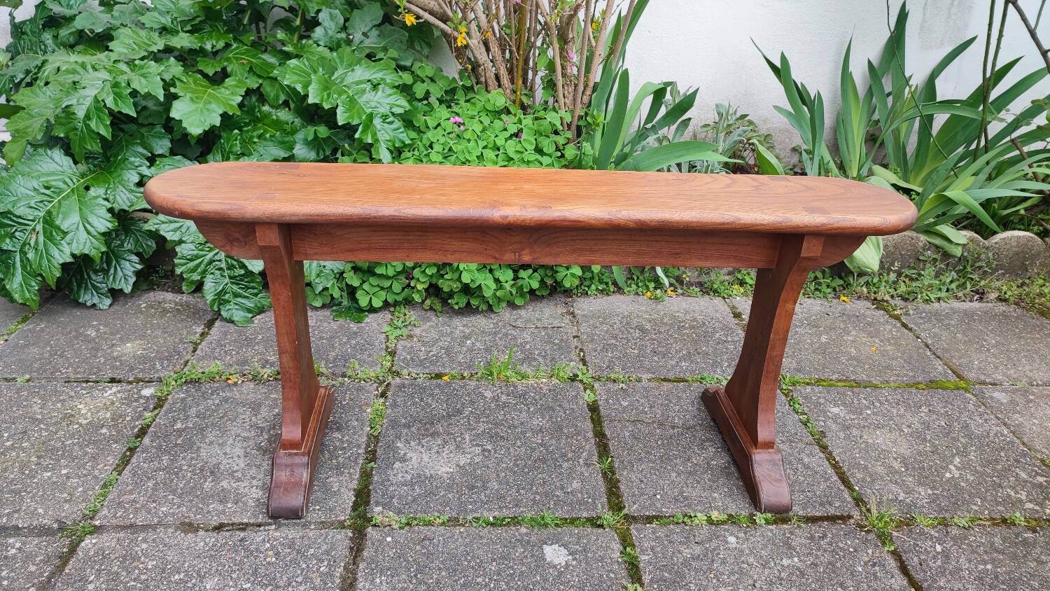 Antique elm bench