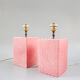 Pink Italian table lamps, 1970s.