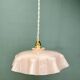 Vintage pink opaline pendant light