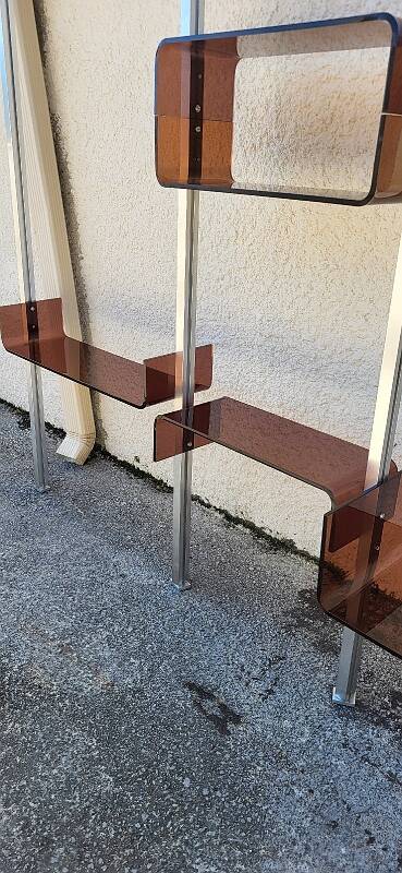 Vintage modular library shelf 6 legs and 14 shelves