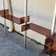 Vintage modular library shelf 6 legs and 14 shelves