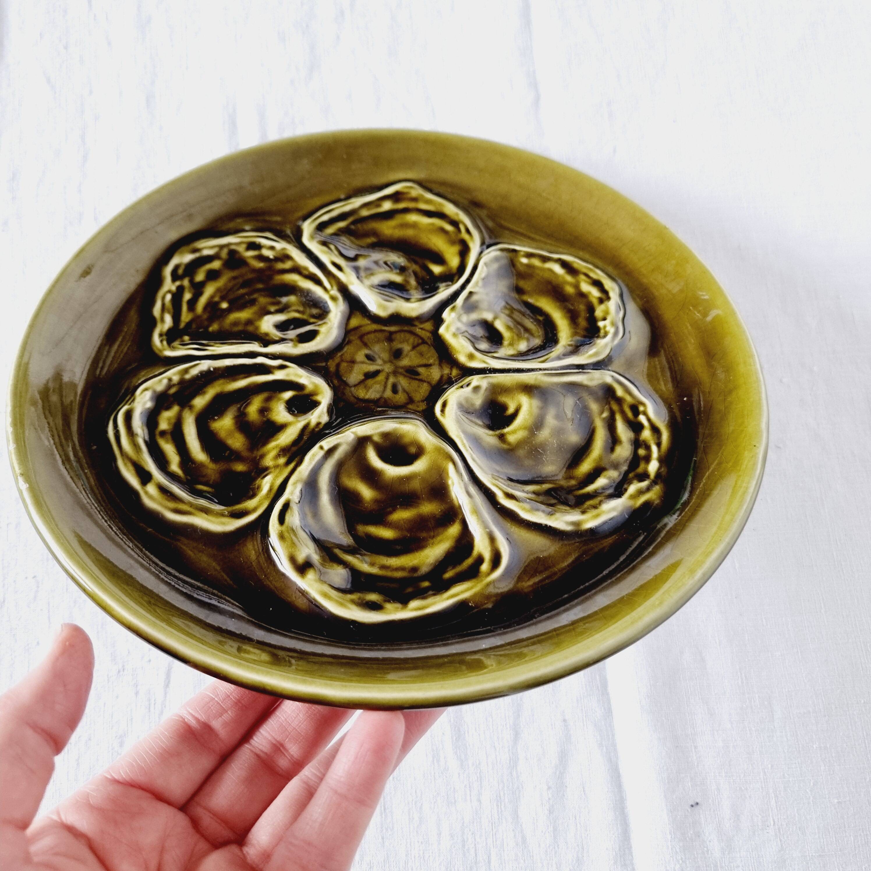 High quality ceramic plate for 6 oysters