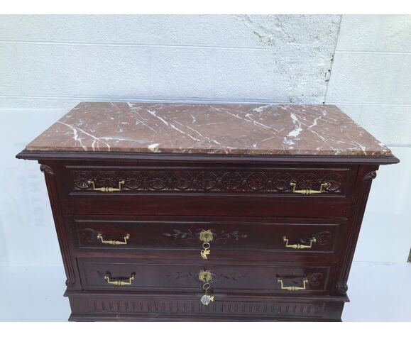 Antique Chest Of Drawers With Marble, Antique Mahogany Dresser With Marble Top