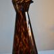 Vintage leopard pattern speckled glass vase or jug attributed to Murano