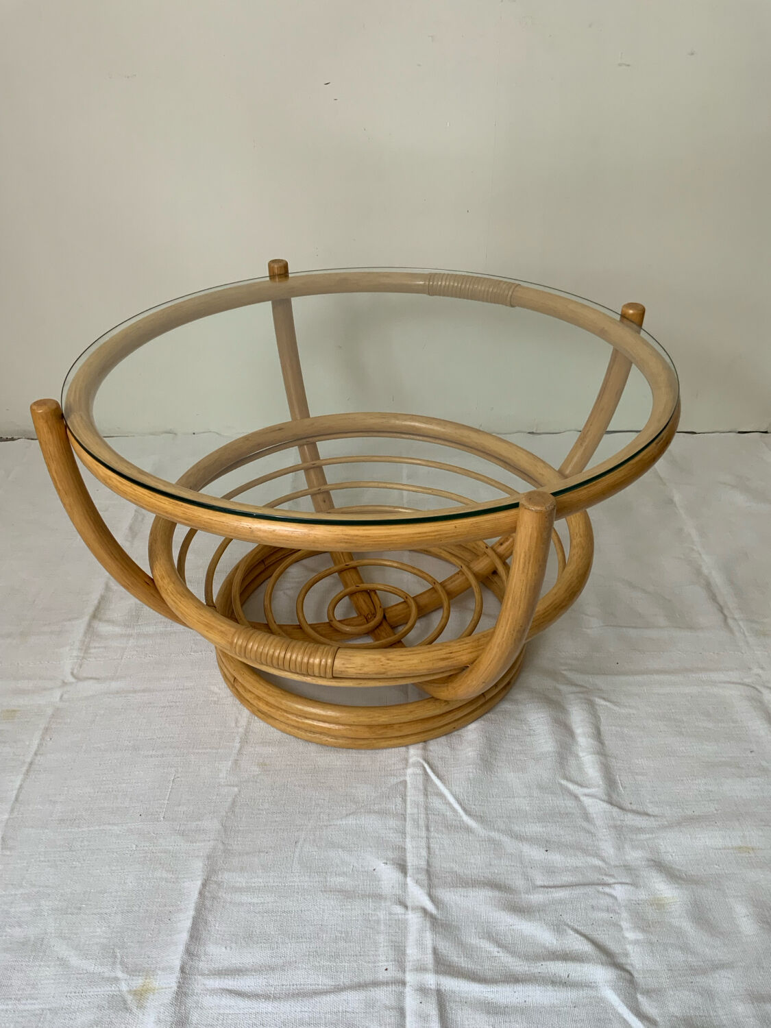 Rattan coffee table