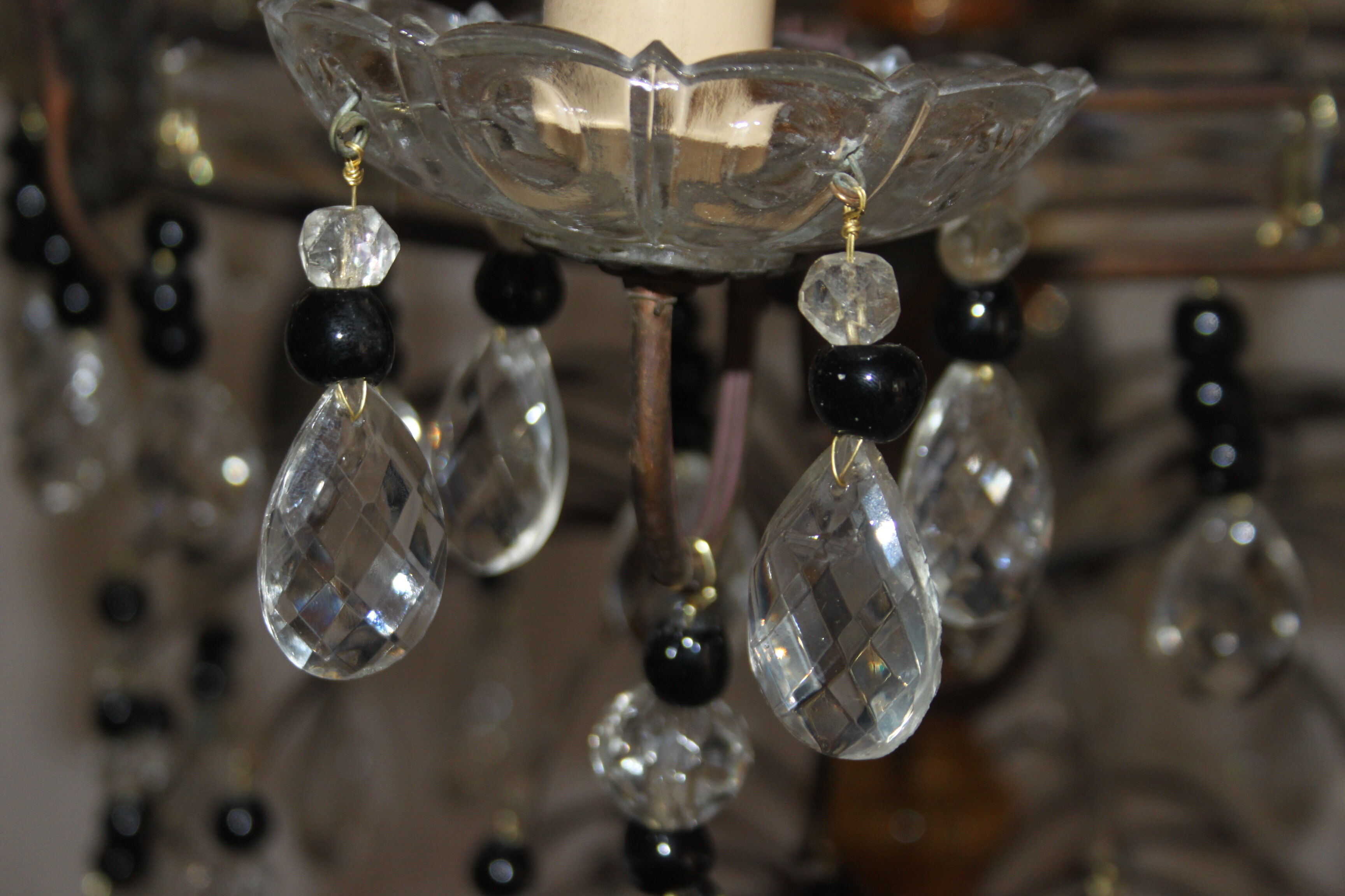 Chandelier with pendants 8 light arms