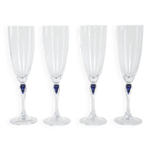 Ensemble de quatre verres, design danois, années 1970, fabriqué au Danemark.