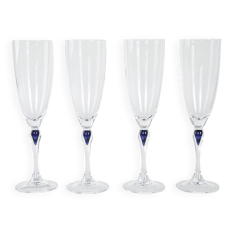Set of four glasses, Danish design, 1970s, made in Denmark